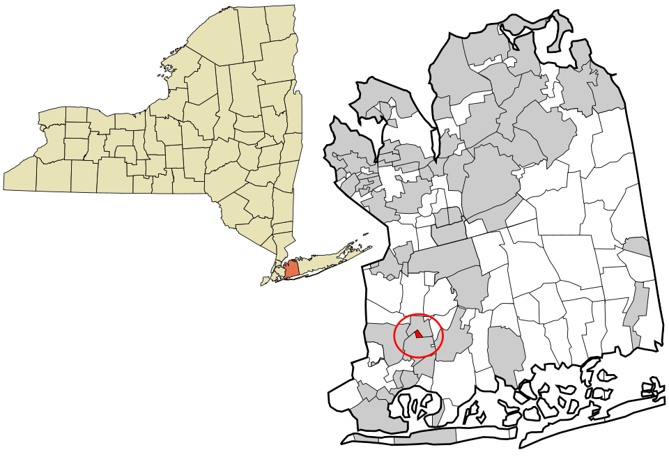 Locator map of North Lynbrook