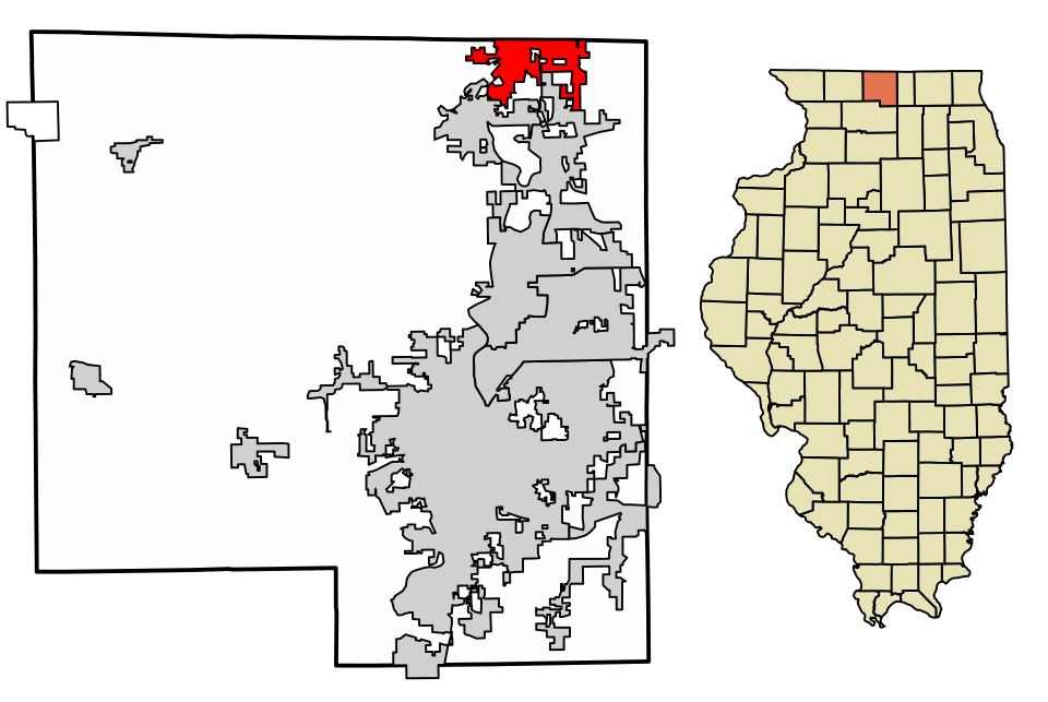 Locator map of South Beloit