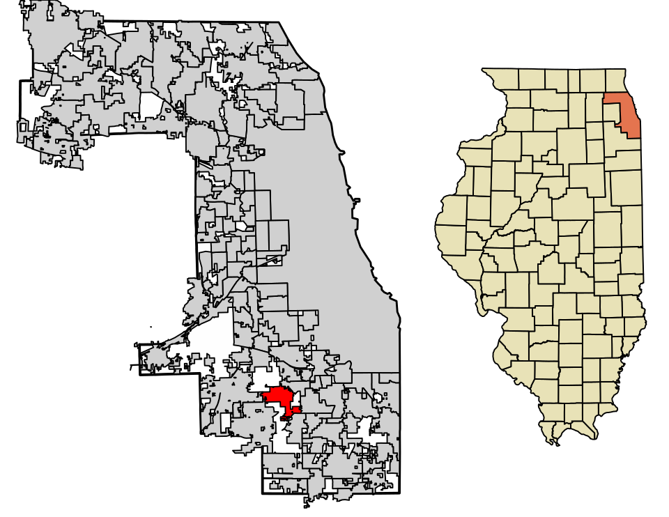 Locator map of Oak Forest
