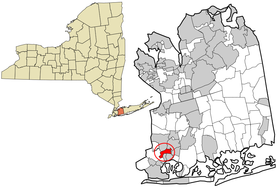 Locator map of Hewlett