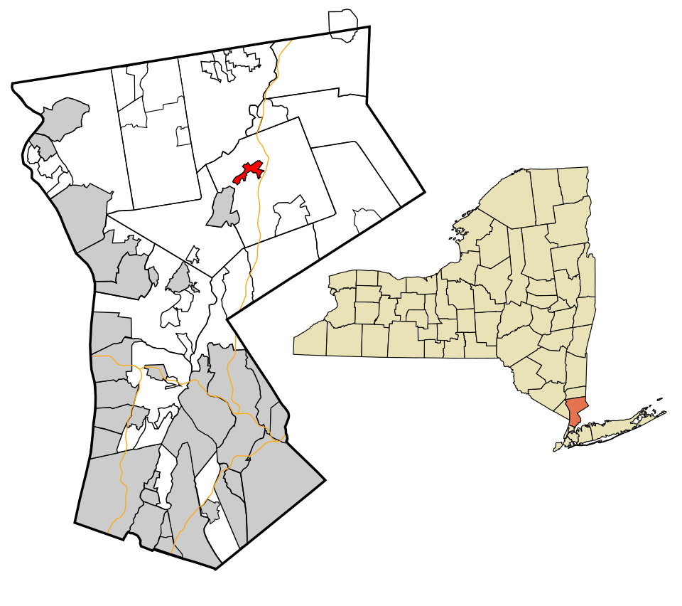 Locator map of Bedford Hills