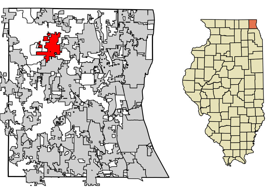 Locator map of Lake Villa
