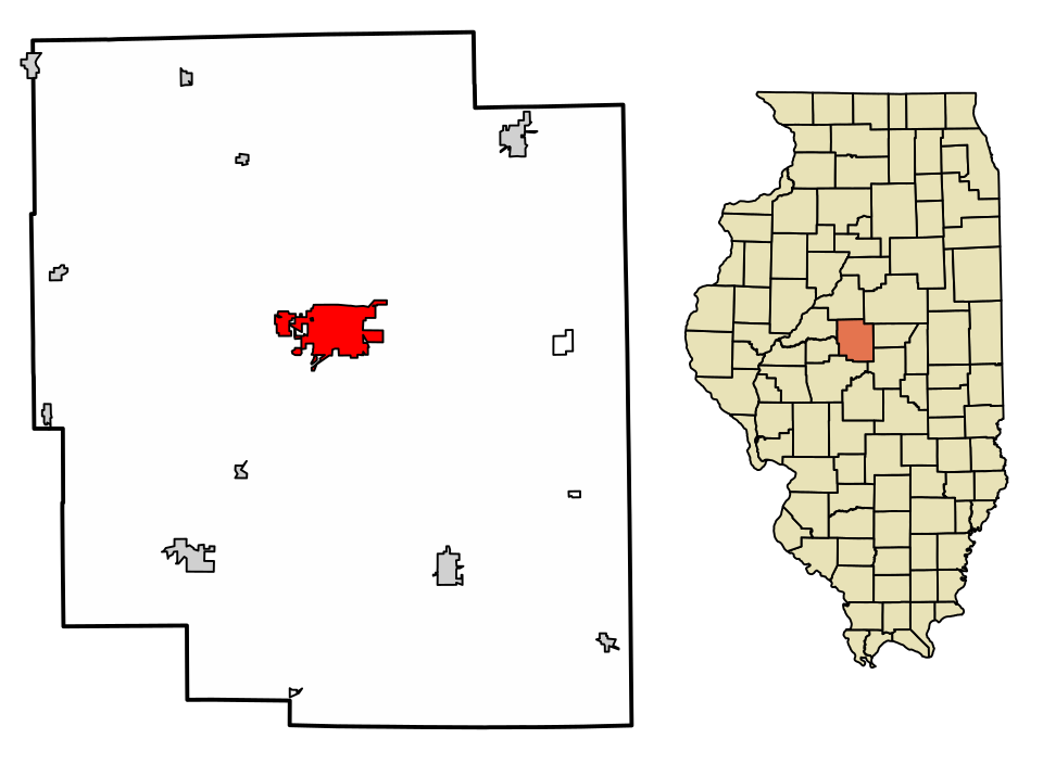 Locator map of Lincoln