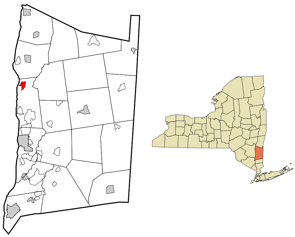 Locator map of Staatsburg