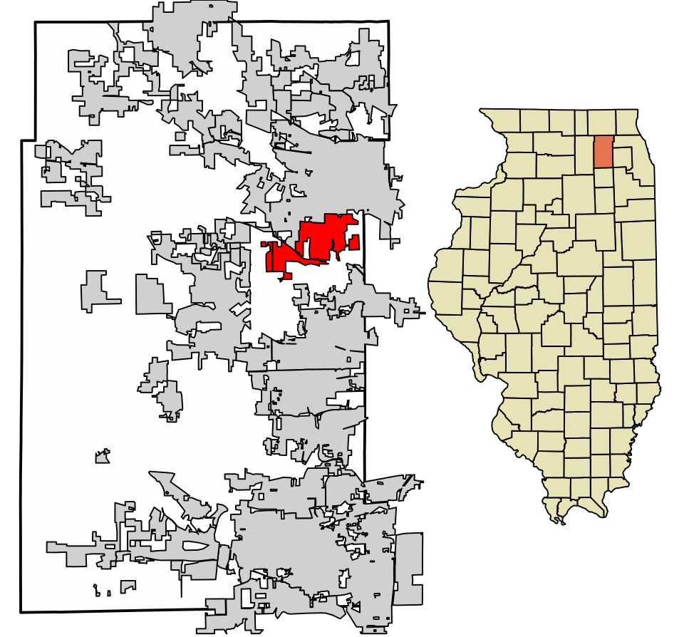 Locator map of South Elgin
