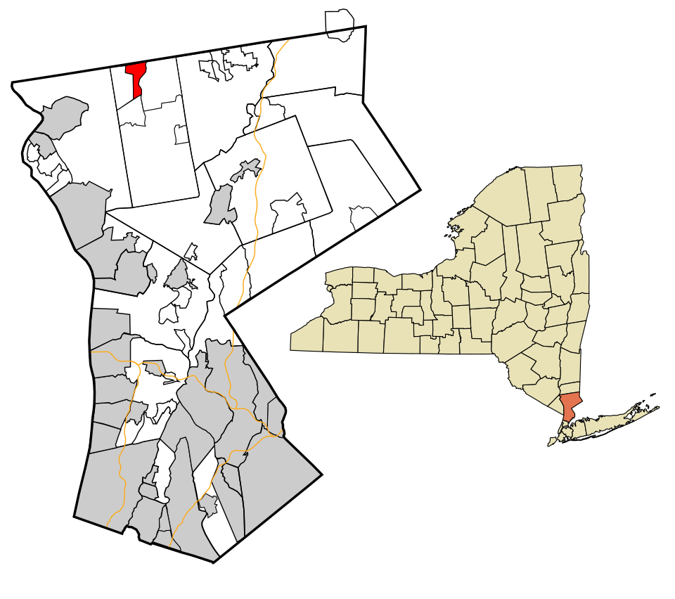 Locator map of Shrub Oak