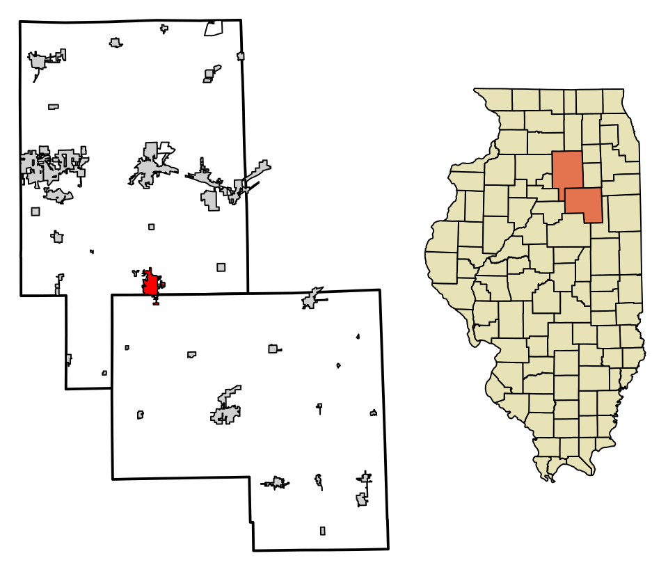 Locator map of Streator
