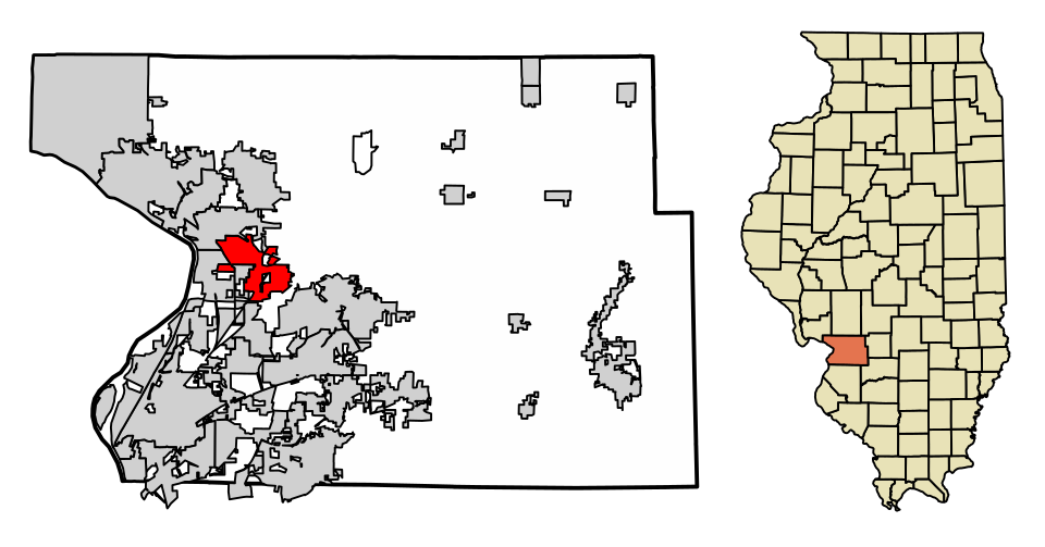 Locator map of Roxana