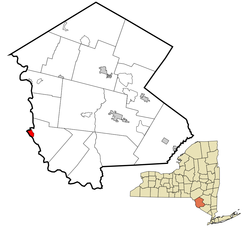 Locator map of Narrowsburg