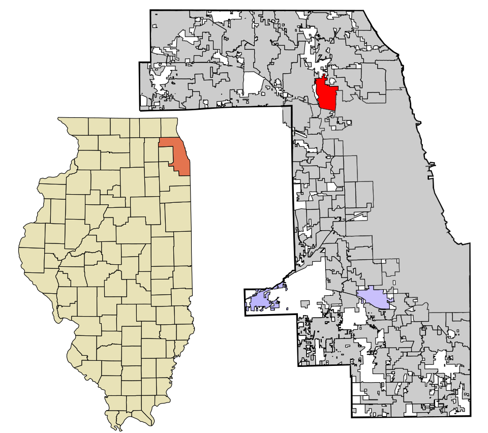 Locator map of Park Ridge