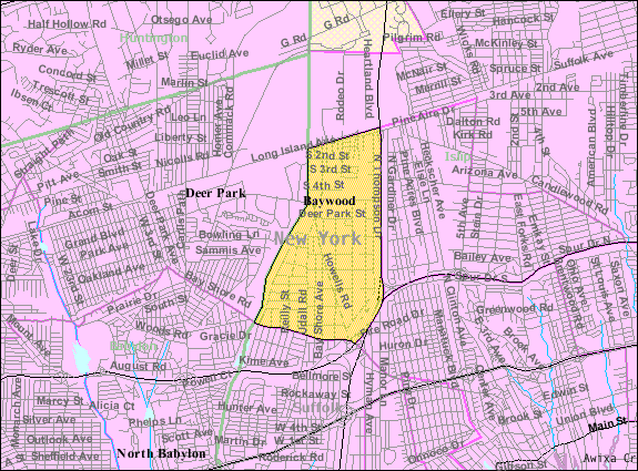 Locator map of Baywood