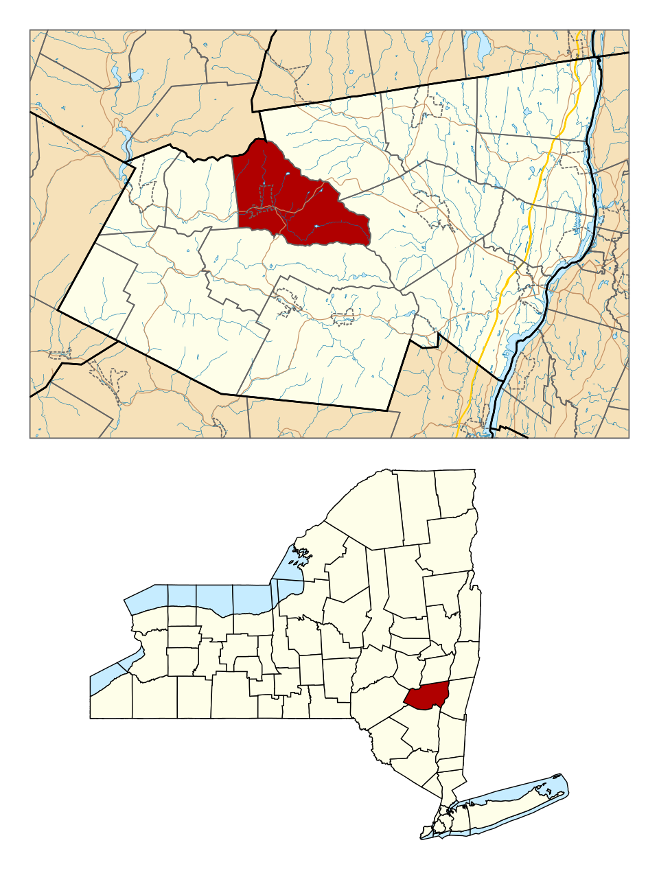 Locator map of Windham