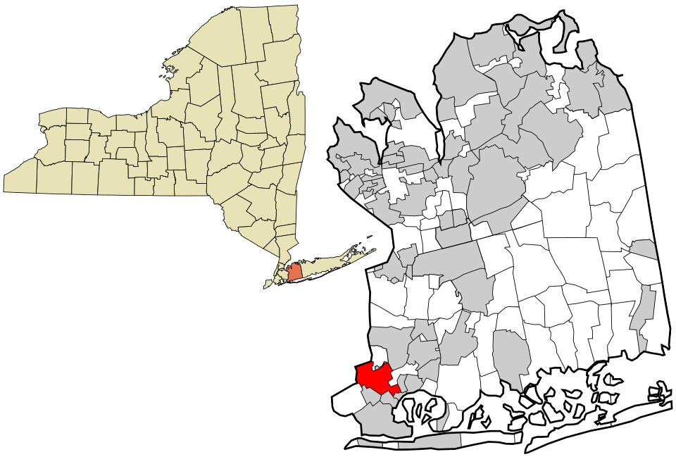 Locator map of Woodmere