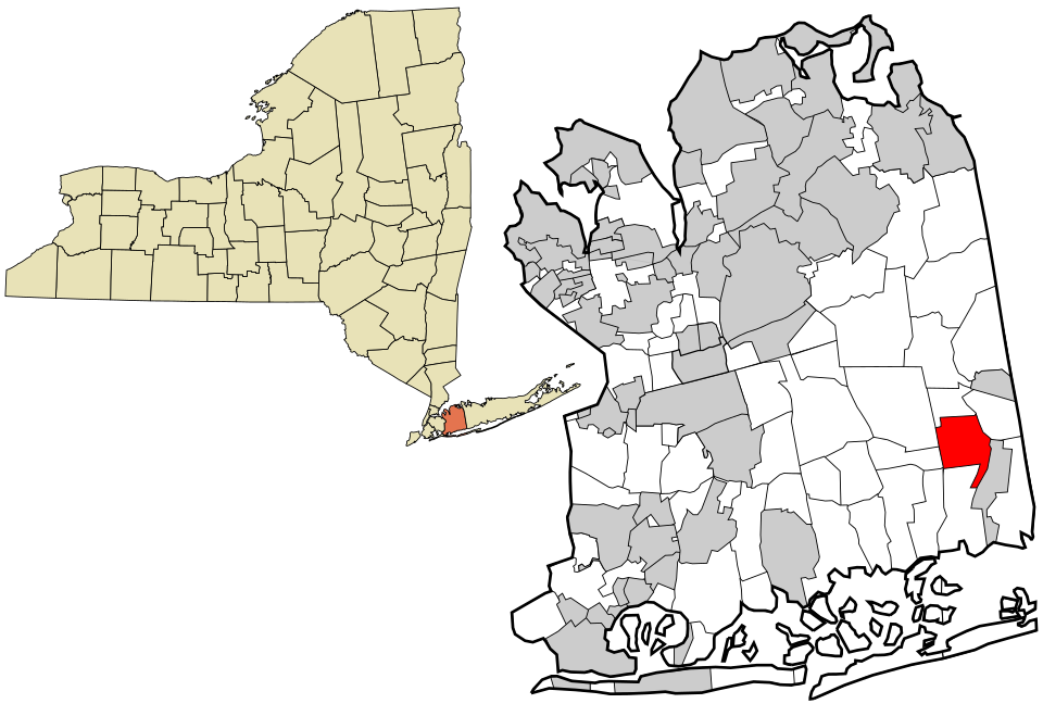 Locator map of North Massapequa