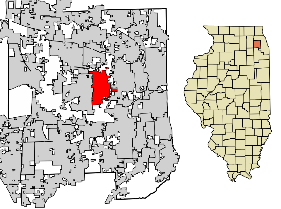 Locator map of Glen Ellyn