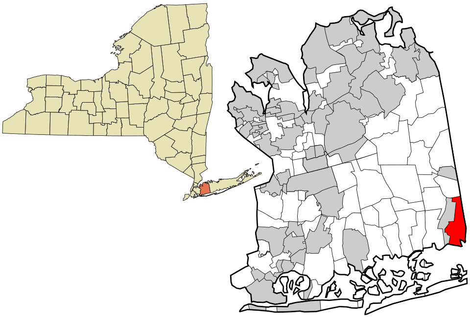 Locator map of East Massapequa
