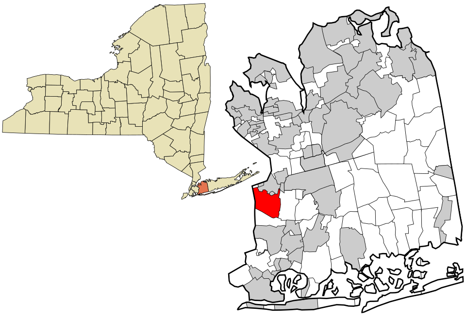 Locator map of Elmont