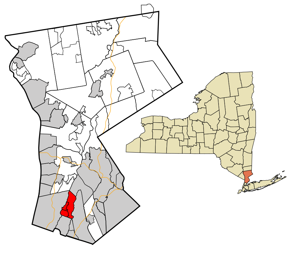 Locator map of Eastchester