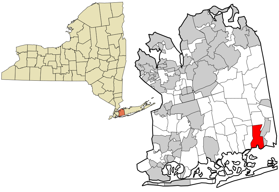 Locator map of Massapequa