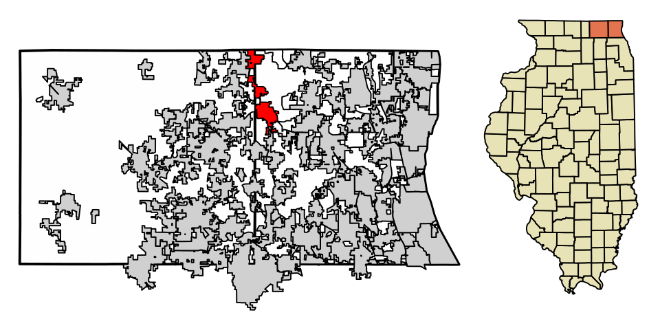 Locator map of Fox Lake