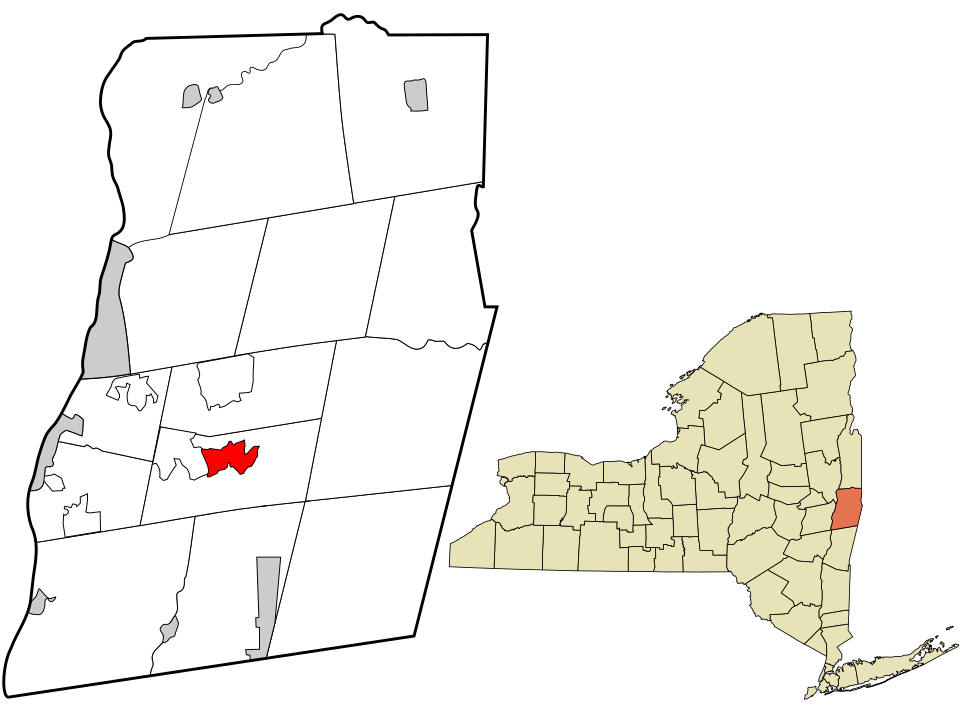 Locator map of Averill Park