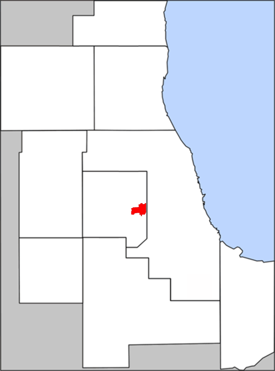 Locator map of Oak Brook
