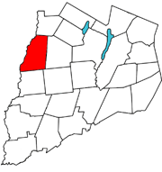 Locator map of Edmeston