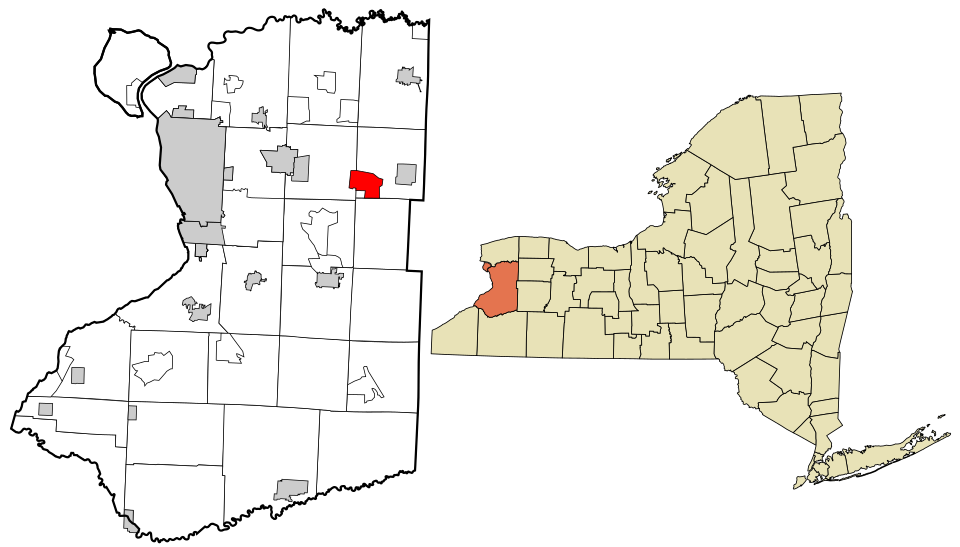 Locator map of Town Line