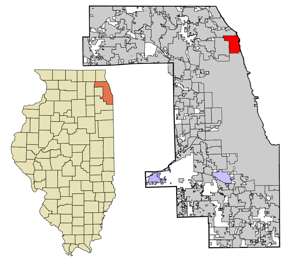 Map of Evanston