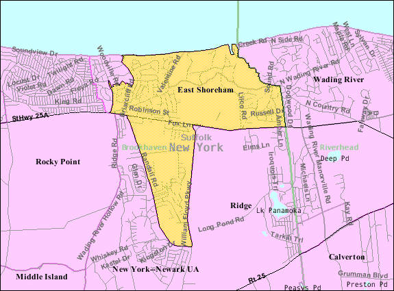 Locator map of East Shoreham