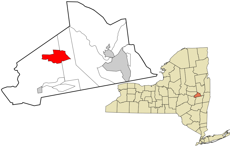 Locator map of Mariaville Lake