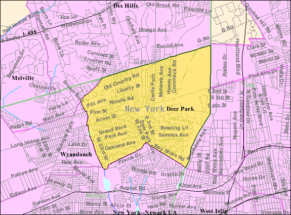 Locator map of Deer Park