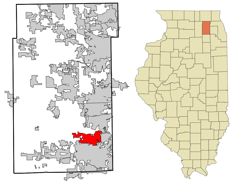 Locator map of North Aurora