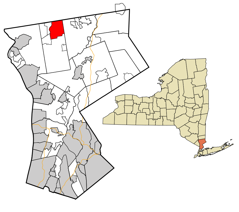 Locator map of Jefferson Valley-Yorktown