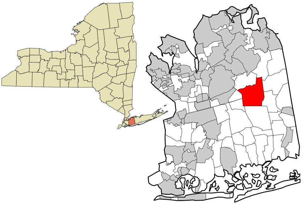 Locator map of Hicksville