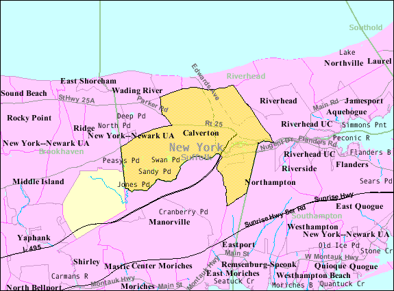 Locator map of Calverton