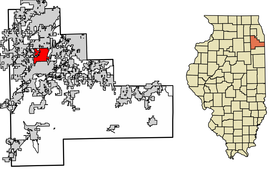 Locator map of Crest Hill