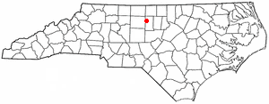 Locator map of Altamahaw