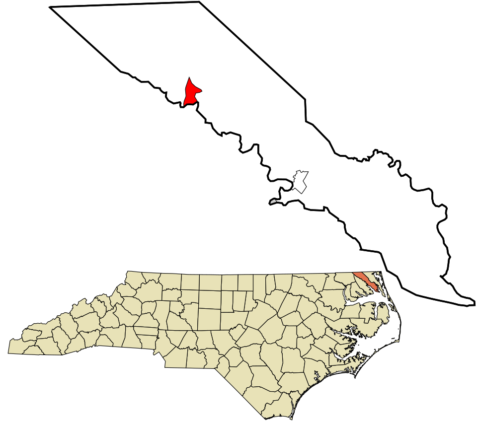 Locator map of South Mills