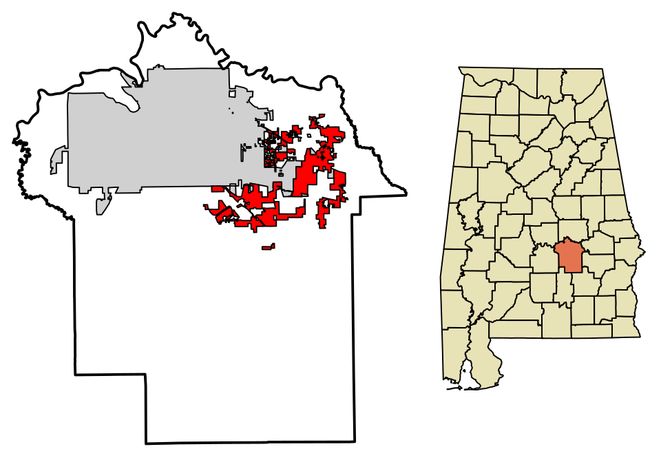 Locator map of Pike Road