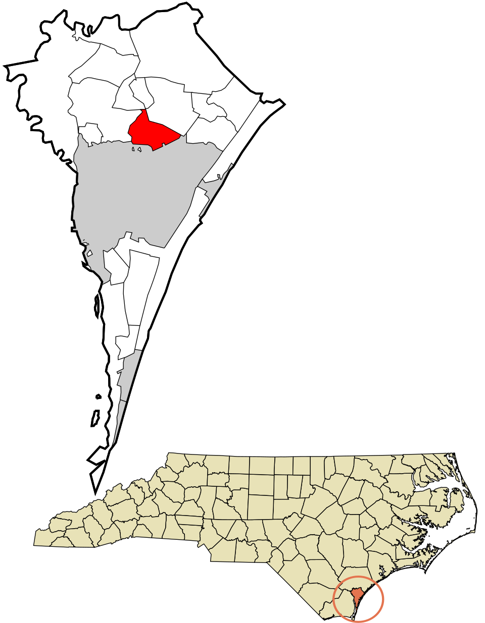 Locator map of Kings Grant