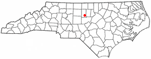 Locator map of Saxapahaw