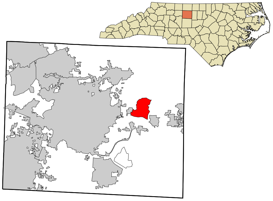 Locator map of McLeansville