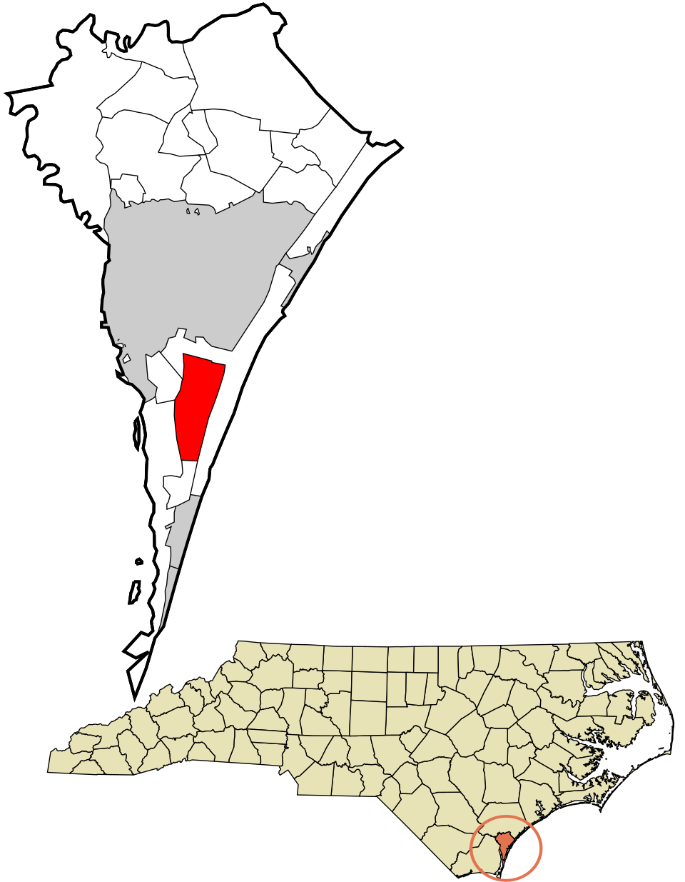 Map of Myrtle Grove