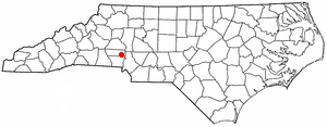 Locator map of Lowesville