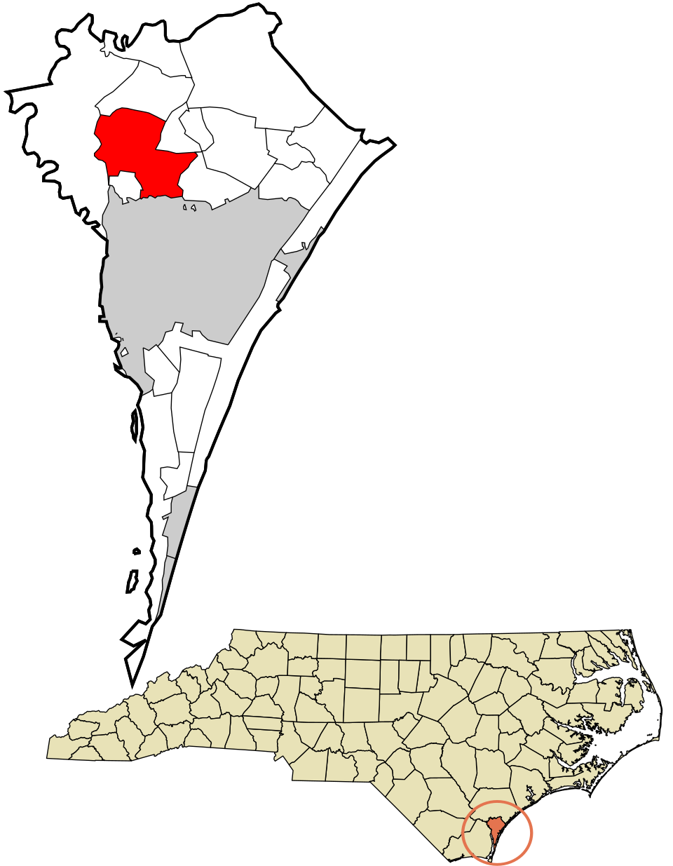 Locator map of Wrightsboro