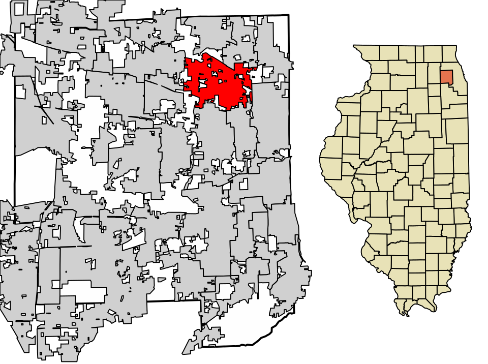 Locator map of Addison
