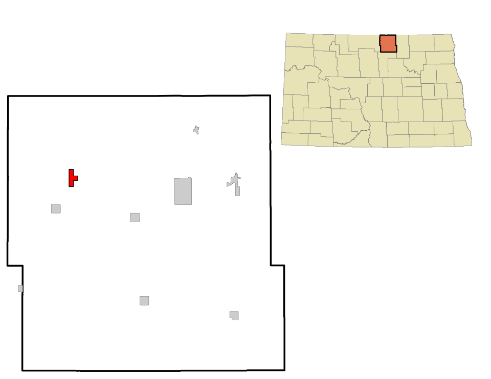 Locator map of East Dunseith