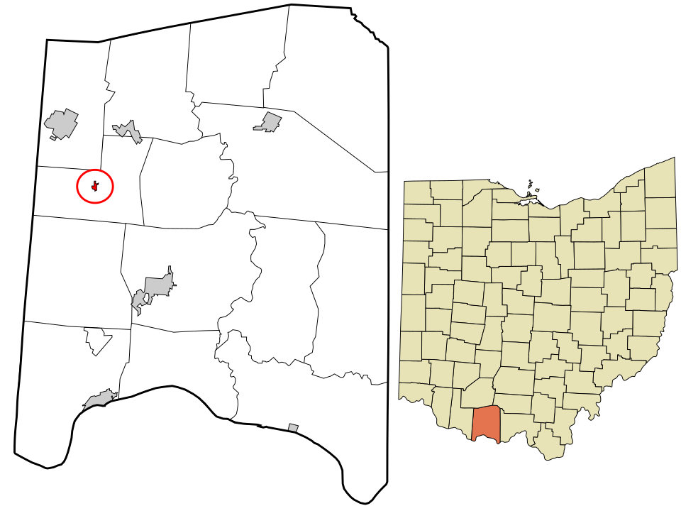 Locator map of Cherry Fork