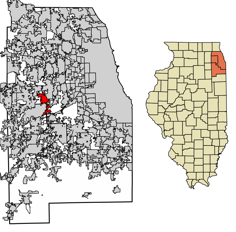 Locator map of Woodridge